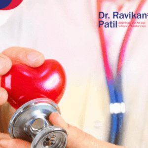 Doctor using a stethoscope on a heart model to promote heart health awareness.